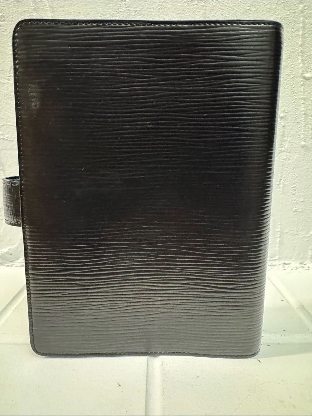 Louis Vuitton Black Epi Leather MM Agenda